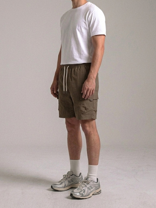 (L-4XL)<BR>히마람 cargo banding shorts