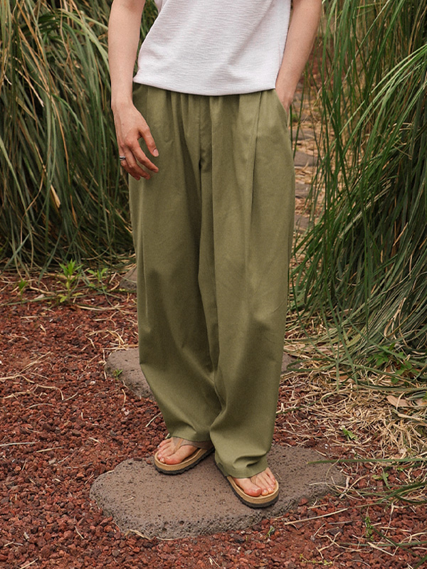 <font color="#660616">[Big ing EVENT product]</font><br>(L-5XL)<BR>알루크라 wide fit Linen Balloon banding pants