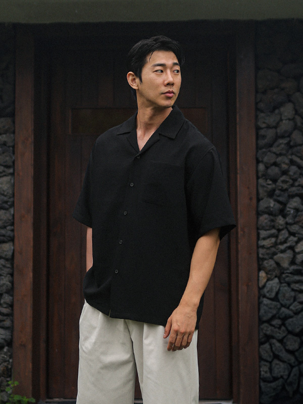 (XL-6XL)<br>마타틀란 Open Collar short-sleeved shirt