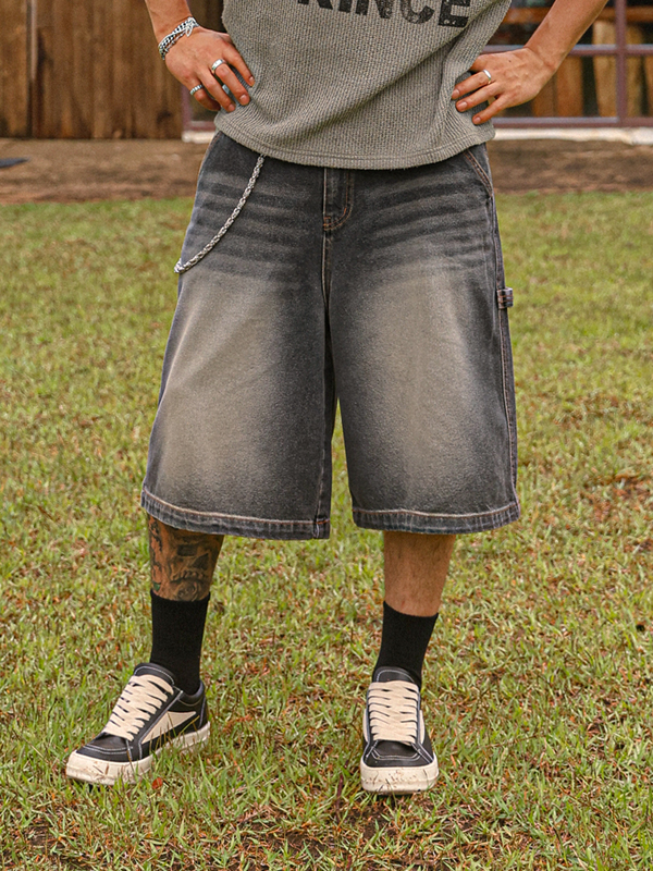 실키틴 Bermuda denim shorts D588