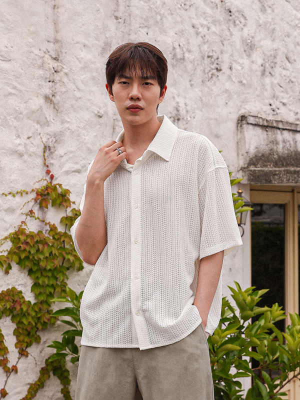 (XL-6XL)<BR>버텍스 Knit short-sleeved shirt