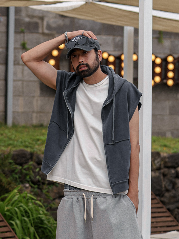 라샤드 pigment Hooded Vest
