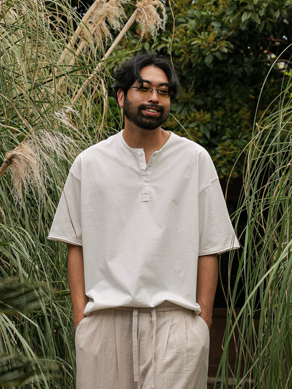(XL-4XL)<br>램피터 Henley neck Short T shirts 60061