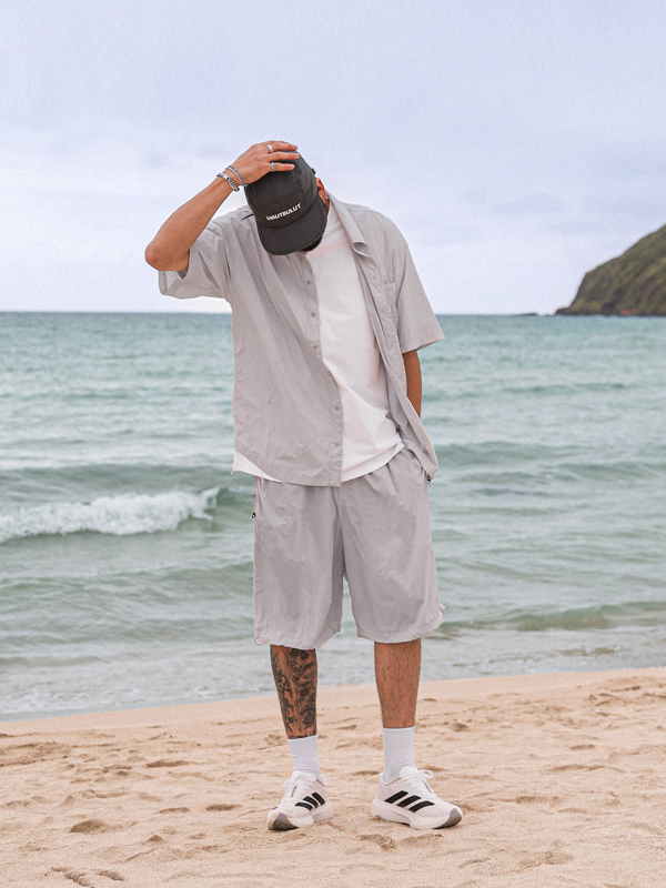 [SET](L-7XL)<BR>리에파야 nylon short-sleeved shirt 3368+라토비차 nylon Banding Shorts 1123