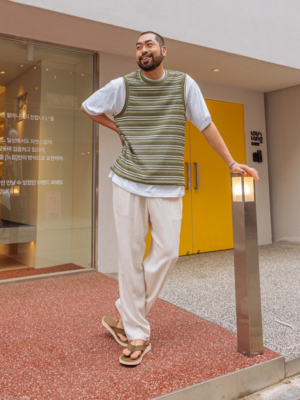 (M-5XL)<BR>루카니아 Wide banding pants 127<br><font color="#098a09"><B>*Select length (Basic,Long+10cm)</B></font>