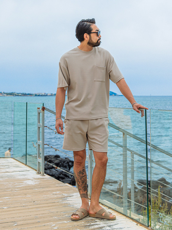 (2XL-5XL)<br>에블라 pocket short-sleeved T-shirt