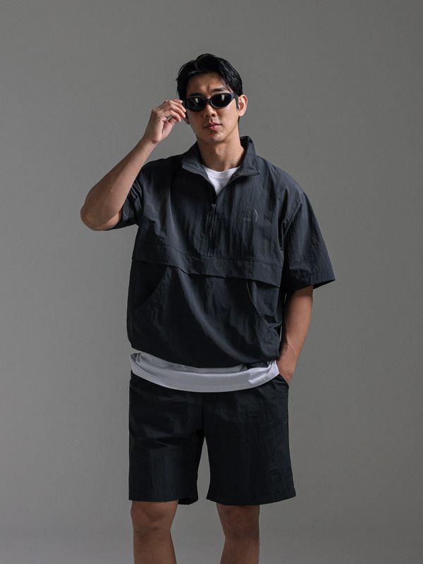 [SET](XL-6XL)<br>두드나카 반팔아노락 + 누를라트 Banding Shorts <br><font color="#072c81"><B>[ W.DNA ]</B></font>