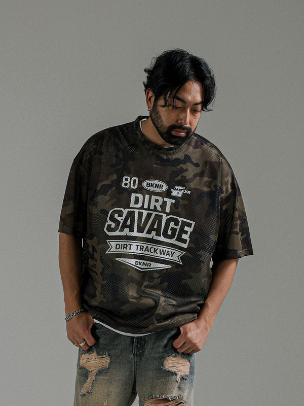 (XL-6XL)<br>로저바트 mesh short-sleeved T-shirt