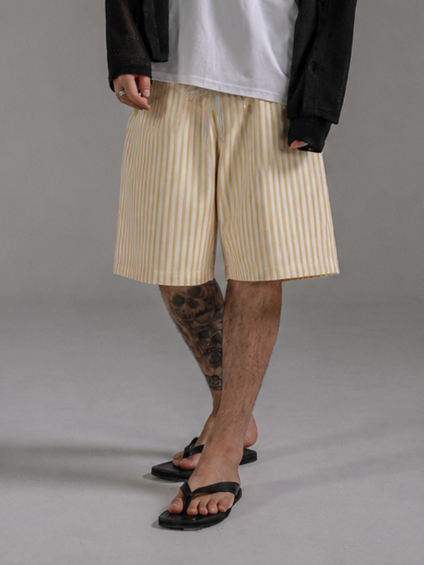 (L-5XL)<BR>타티 Stripe Banding Shorts