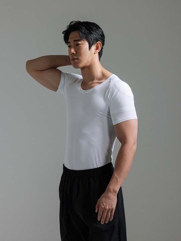 (M-5XL)<br>이코모 어깨뽕 Inner wear Short T shirts