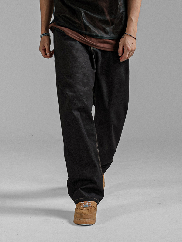 (L-6XL)<BR>톰차코 숨멎핏 Non-faded denim banding pants P030