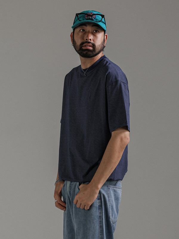 (L-7XL)<BR>로샤코 Stripe 넣은척 Short T shirts T093