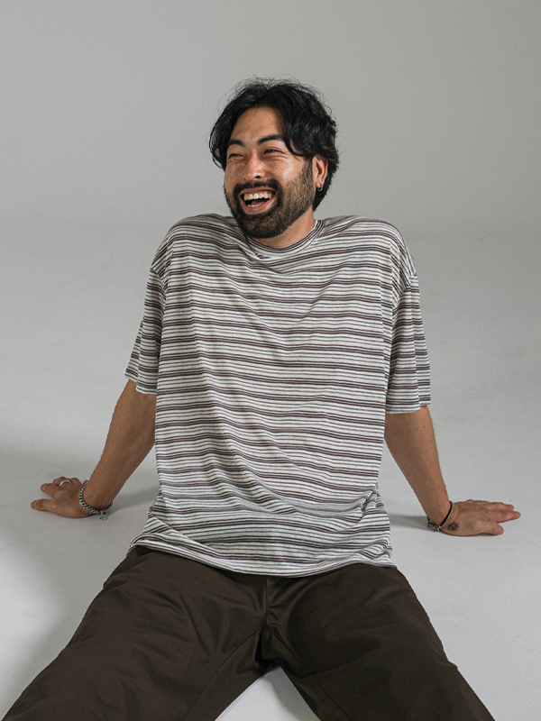 (XL-4XL)<br>엘마이라 stripe 린넨반팔티