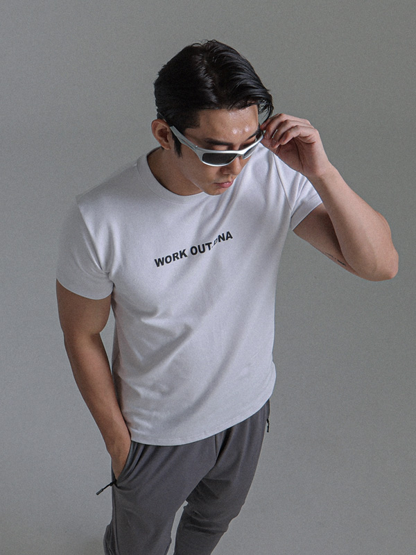 (L-6XL)<br>라나오 Ecolon muscle-fit short-sleeved T-shirt<br><font color=