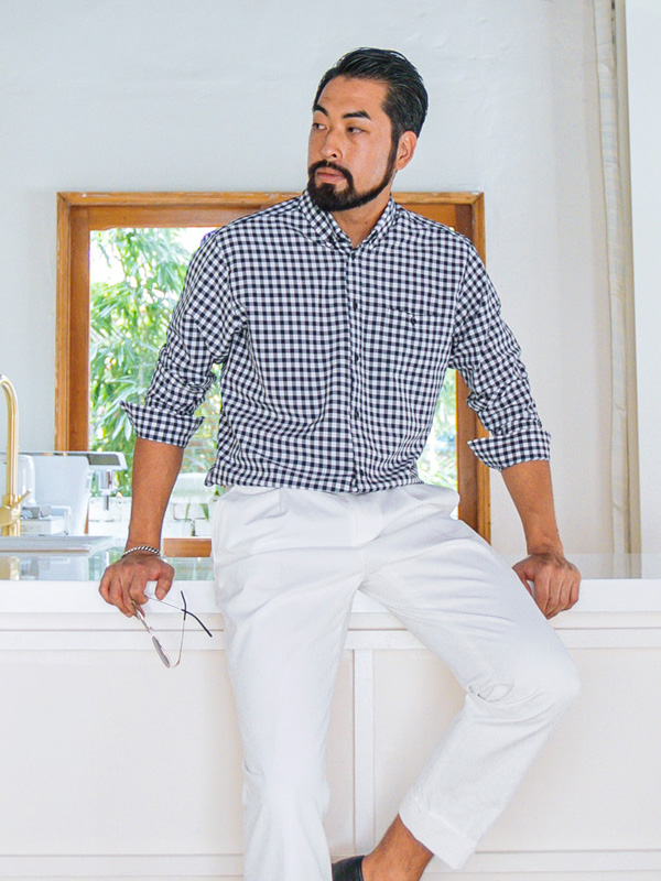 (M-4XL)<br>참 좋은 small checkered shirt
