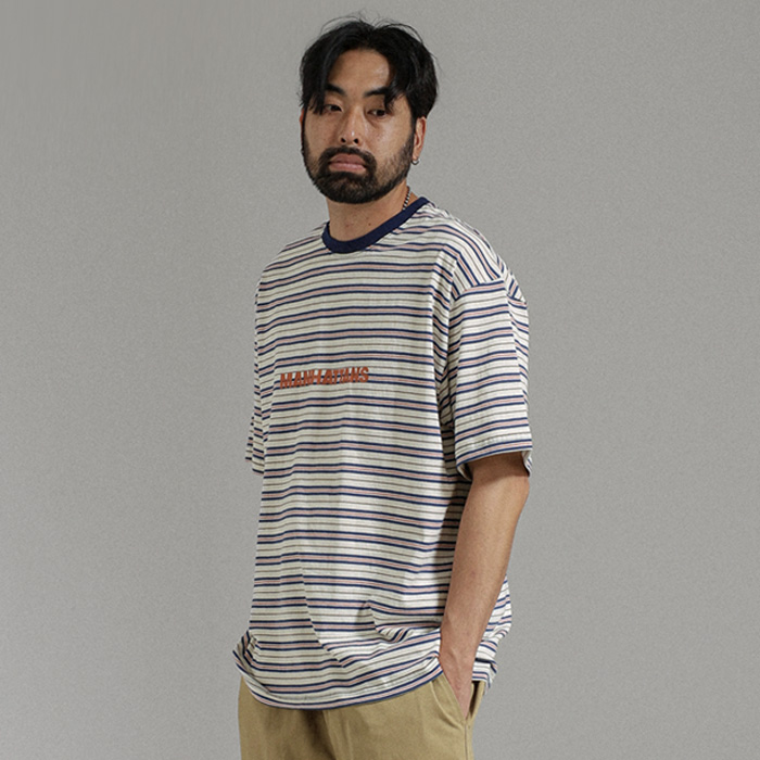부이야크 Stripe Short T shirts