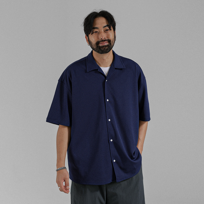 (XL-4XL)<BR>레츠크 Waffle 카라반팔셔츠