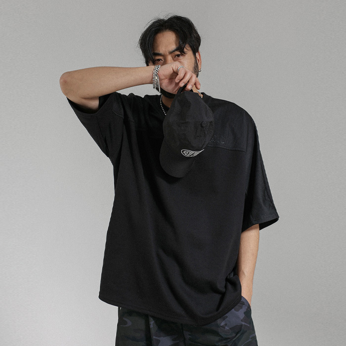 리토미 mesh short-sleeved T-shirt