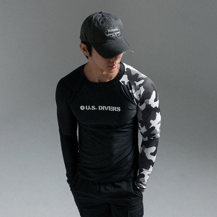 (M-4XL)<br>무슨 말을 더해 카모 rashguard