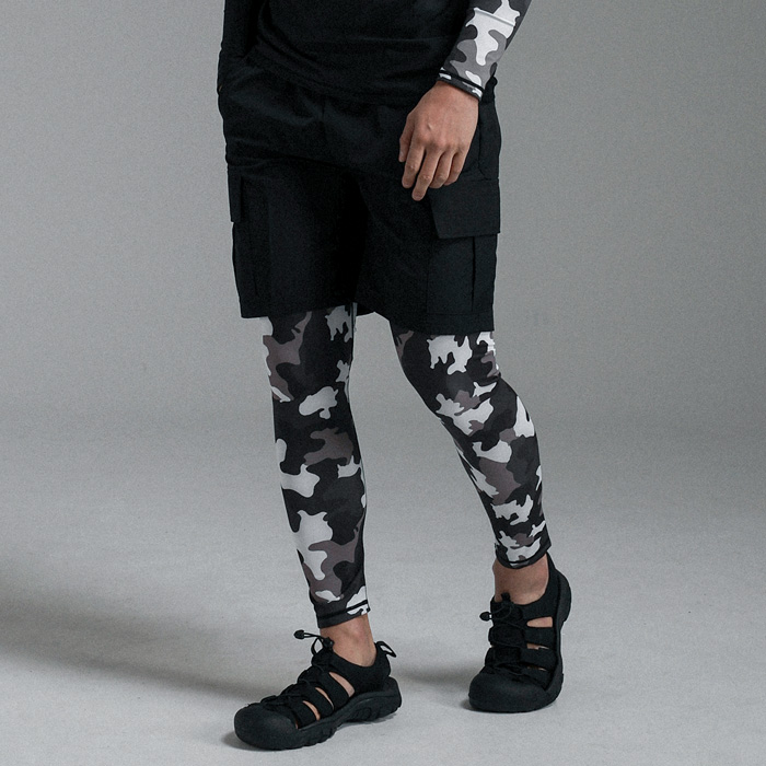 (M-4XL)<BR>아직 청춘 카모 Water leggings