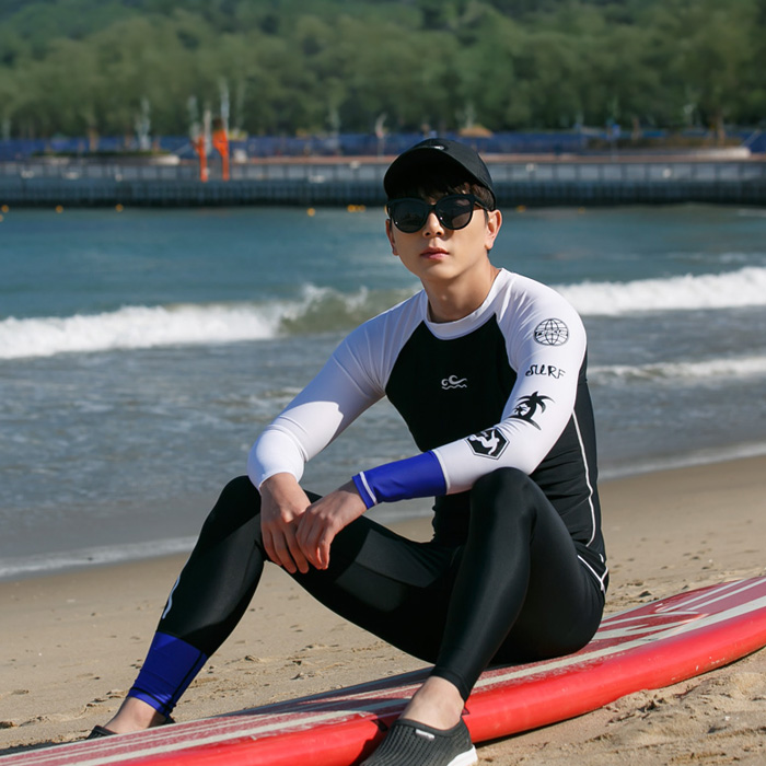 [SET](M-5XL)<BR>하이라이트 rashguard + 원탑 Water leggings