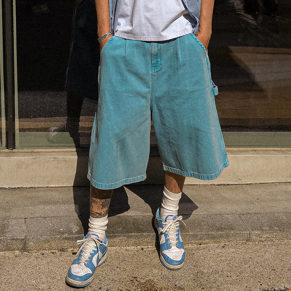 (XL-6XL)<BR>페일린 pigment Back banding Cropped Pants 3080