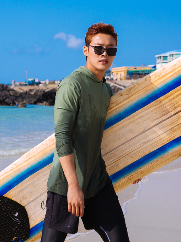 (L-5XL)<br>온더비치 rashguard Hood