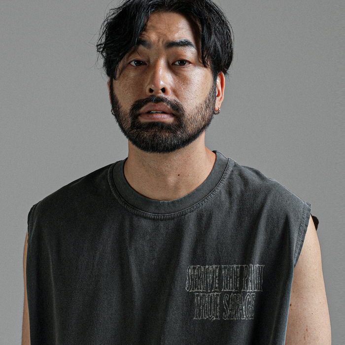 (XL-4XL)<BR>부트린트 pigment Sleeveless shirts