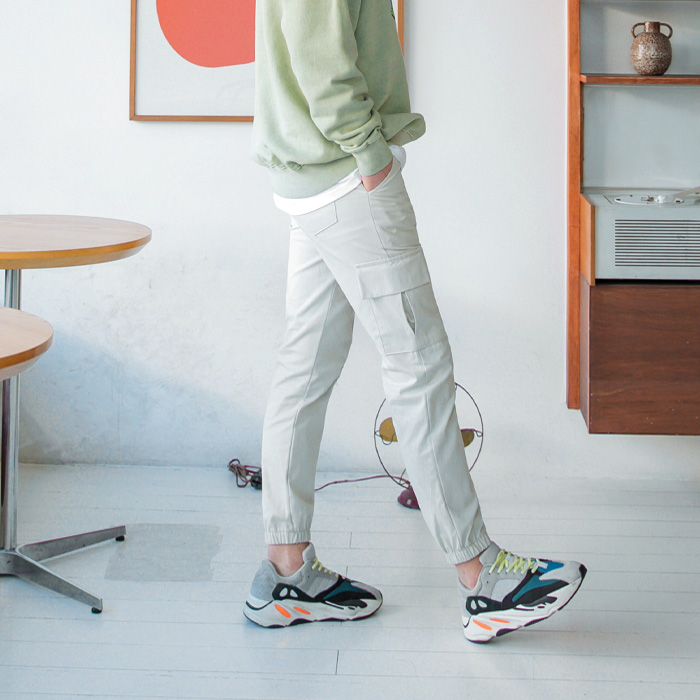 (XL-5XL)<BR>소틴 cargo-banding jogger pants
