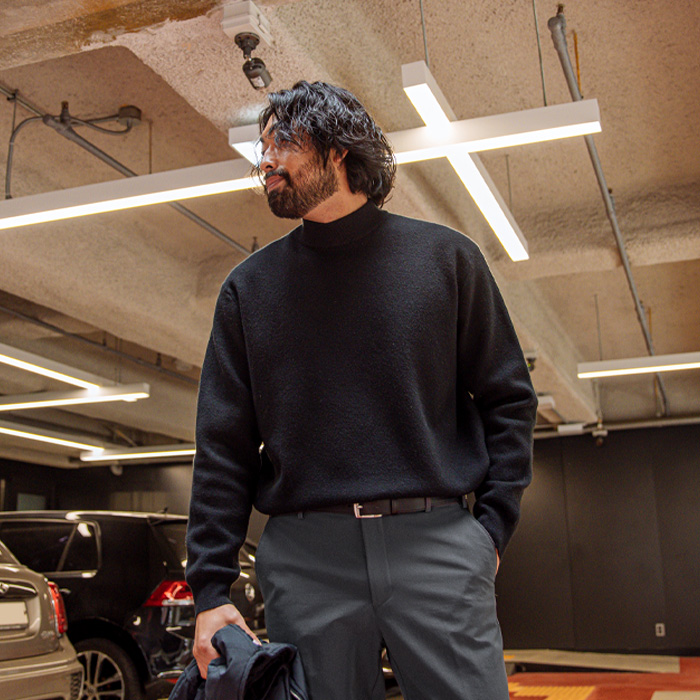 (L-5XL)<br>키프로스 Soft half-turtleneck knit