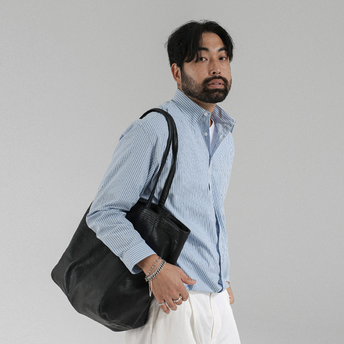 (L-6XL)<BR>콘스폴 넣은척 Stripe Shirt