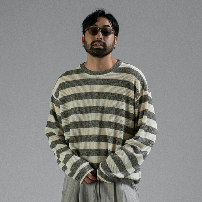 파츠쿠아 stripe Knit