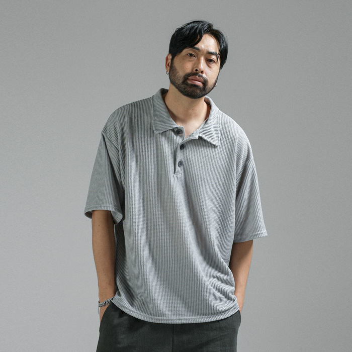 (XL-4XL)<BR>모턴 네트카라 Short T shirts