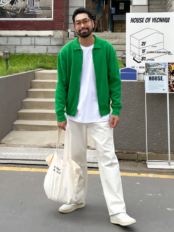 (XL-6XL)<BR>코앗 knit zip-up