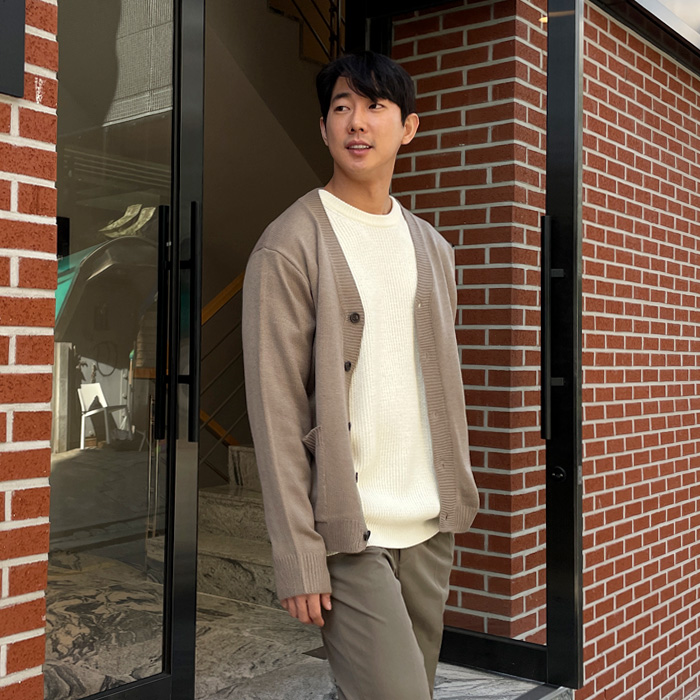 (L-4XL)<BR>프래드 Cardigan