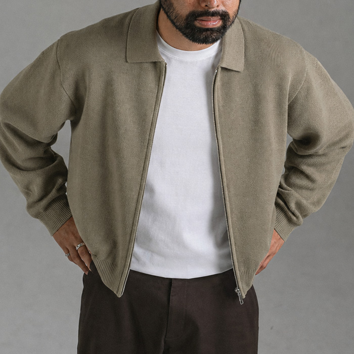 (XL-6XL)<BR>차우칸 knit cardigan