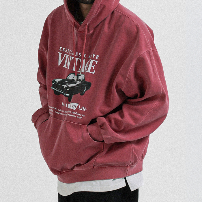 (L-5XL)<BR>갈라타스 pigment Hoodie
