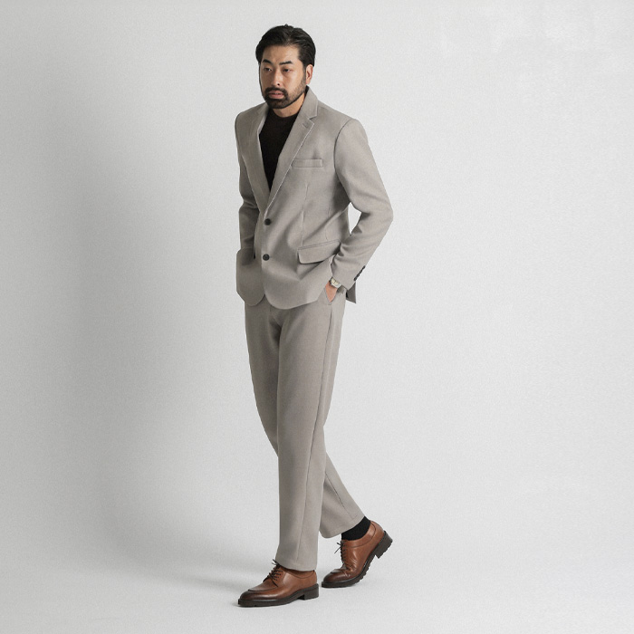 [SET](L-4XL)<BR>고튼 Jacket + 이엠프 Banding Slacks