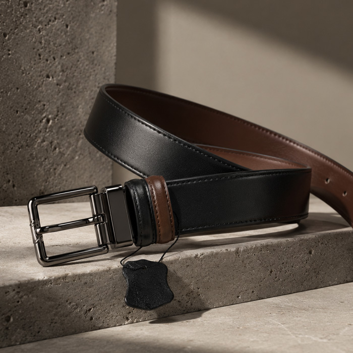 포이카어 Cowhide double-sided belt
