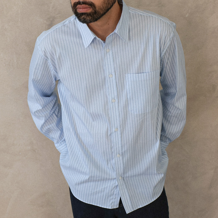 (L-7XL)<BR>다마반드 Stripe Shirt