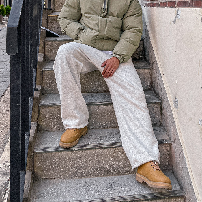 (3XL-6XL)<BR>나칸도 Semi-wide fit Training 기모팬츠