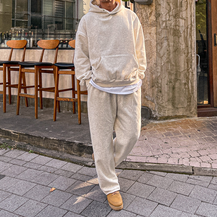 [SET](3XL-6XL)<BR>코르다치 a fleece hoodie + 나칸도 기모팬츠