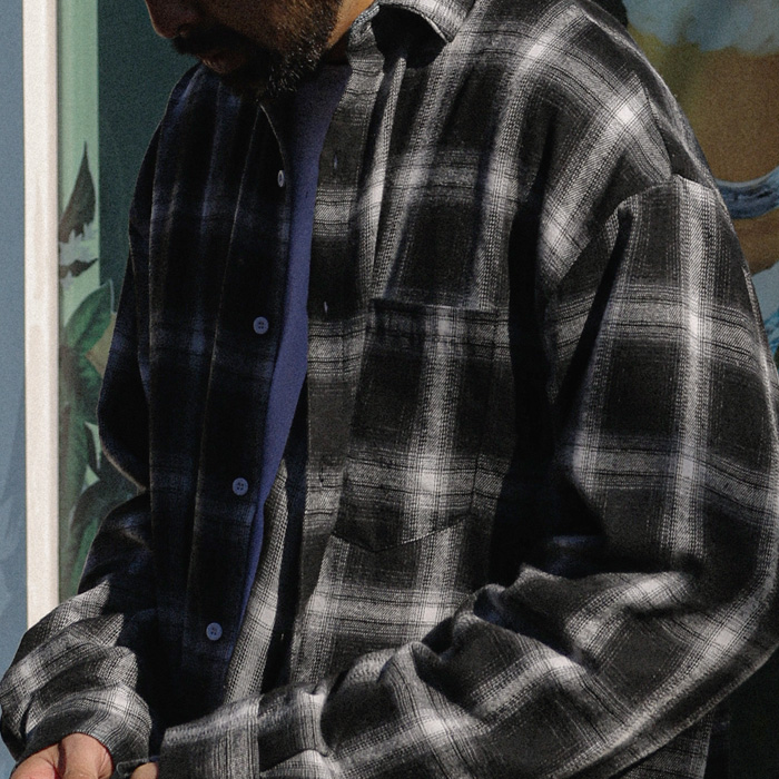 (L-7XL)<br>큐브릭 checkered shirt