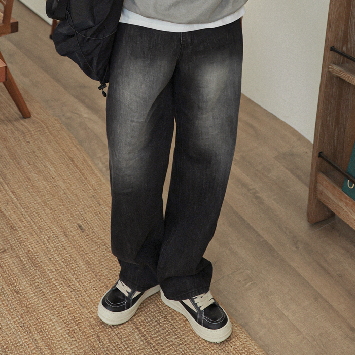 (M-3XL)<BR>라튜크 Semi-wide fit denim pants