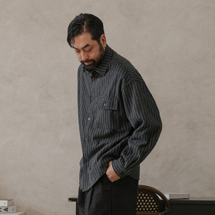 (L-7XL)<BR>아크메네 Stripe Shirt