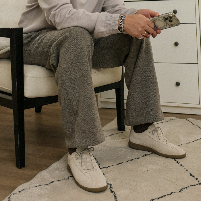 (M-2XL)<br>딤투 Semi-wide fit Wool 니트밴딩팬츠