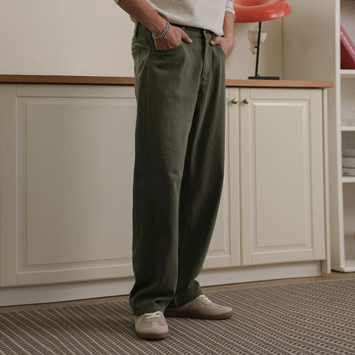 (M-5XL)<br>탄발트 standard fit cotton pants