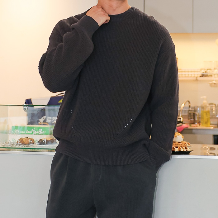 (XL-6XL)<br>블러프 Round knitwear